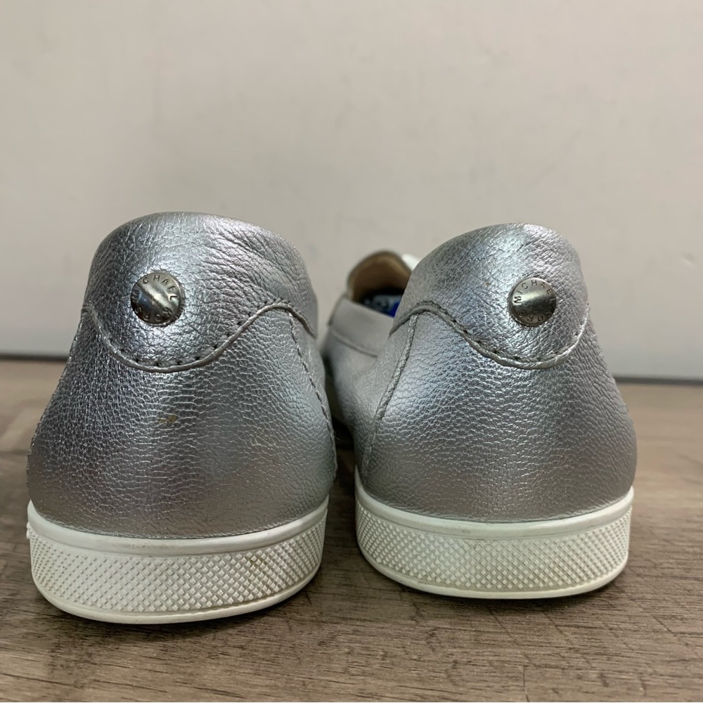 MICHAEL Michael Kors Metallic Silver Tassel Loafers - Picture 5 of 8